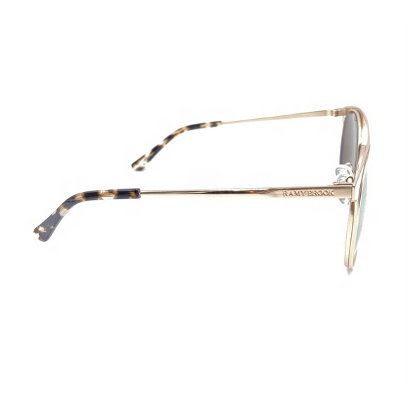 Ramy Brook Rose Gold Metal Round Sunglasses Mirror Gray Lens 52-19 140 Men Women - Picture 4 of 12